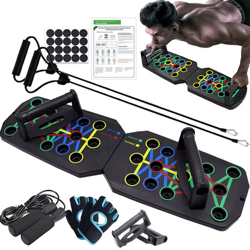 Push-Up Board Set Portable Multifunctional Push-Up Bar Foldable Fitness Equipment for Chest Abdomen Arms/Back Training