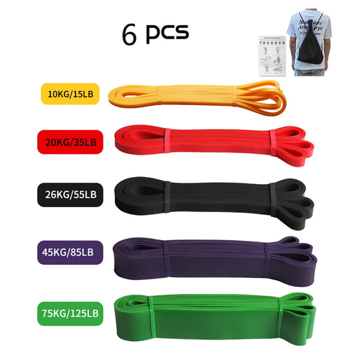 Workout Pilates Latex Resistance Band Exercise Elastic Band for Sport Strength Pull up Assist Band Heavy Duty Fitness Equipment